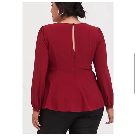 Torrid Sweetheart Neckline Peplum Blouse - Picture 8 of 14